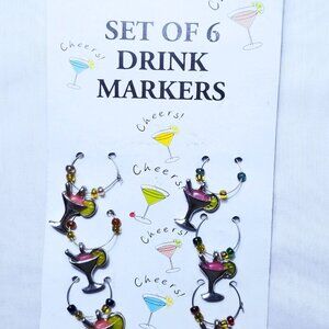 NWT Set of 6 Drink Markers by Four Star Group